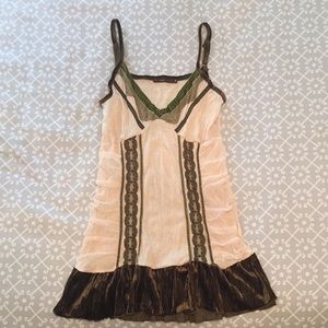 Dressy tank with velvet details